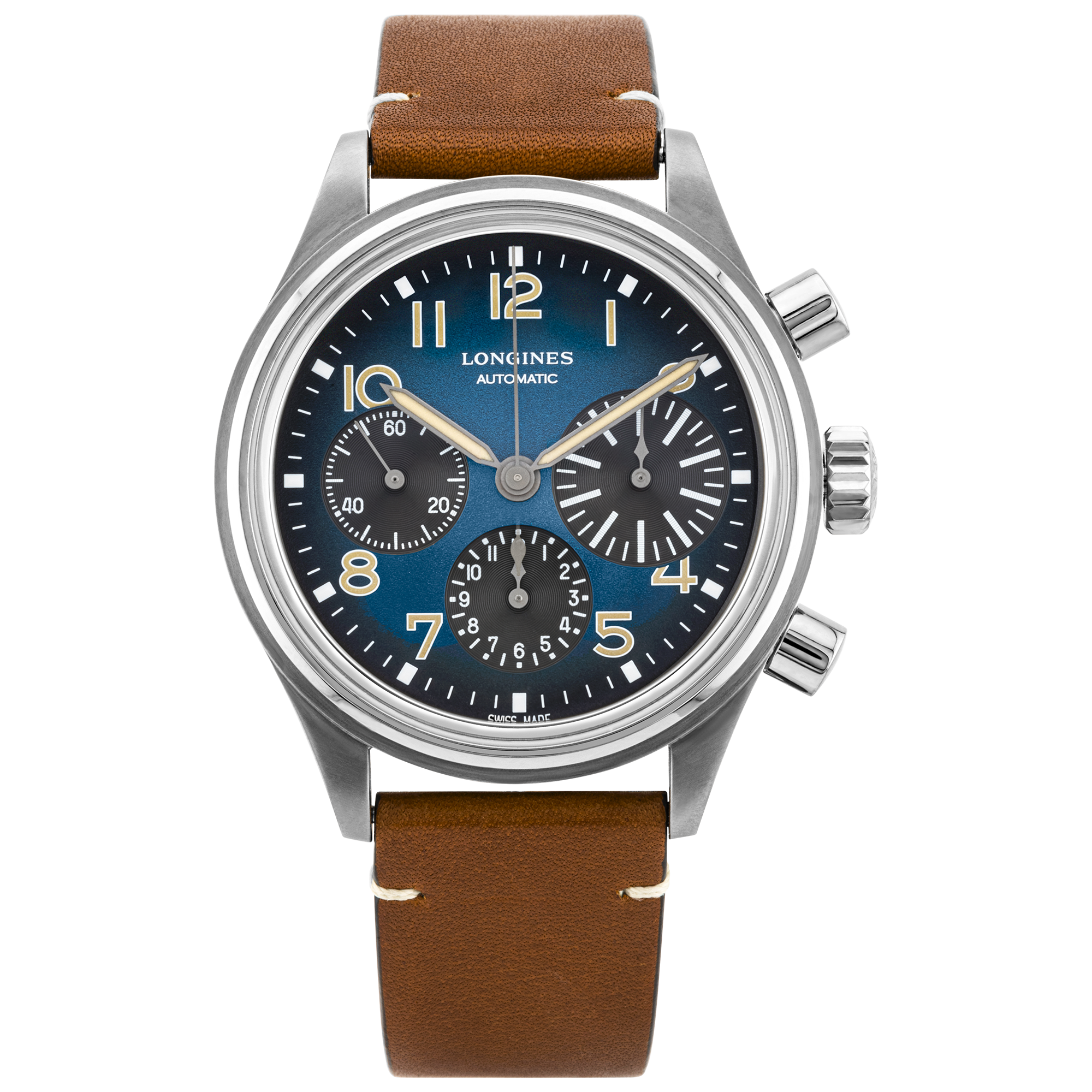 Longines Avigation BigEye Chronograph 41mm Blue Dial Mens Watch