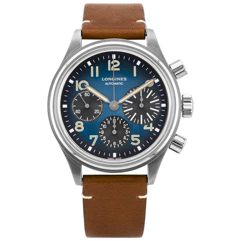 Longines Avigation BigEye Chronograph 41mm Blue Dial Mens Watch