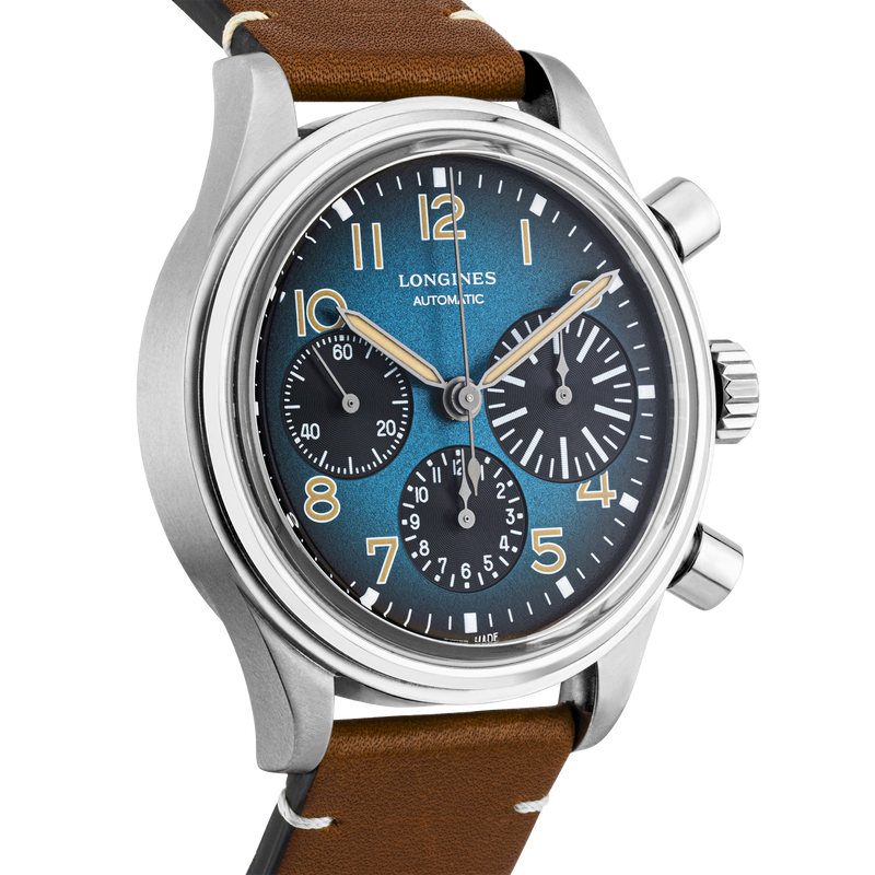 Longines Avigation BigEye Chronograph 41mm Blue Dial Mens Watch
