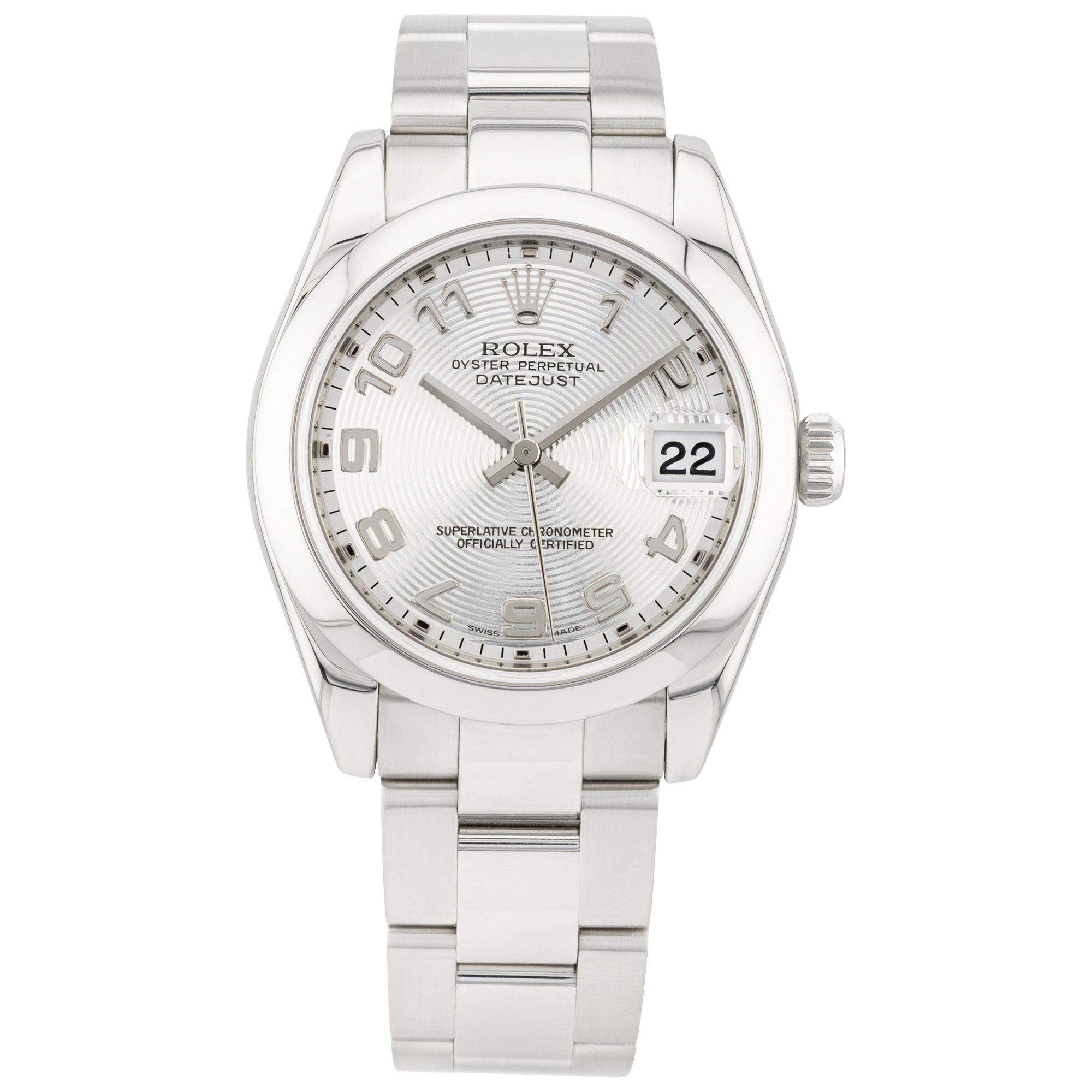 Rolex Datejust 31mm Silver Arabic Dial Ladies Bracelet Watch (2006)