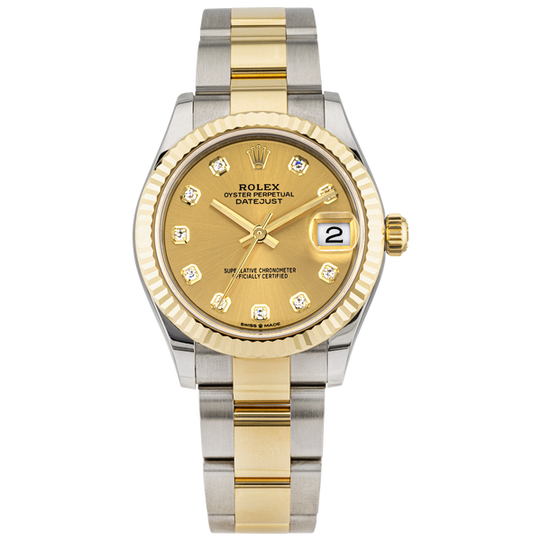 Rolex Datejust 31mm Two-Tone Champagne Diamond Dial Ladies Watch