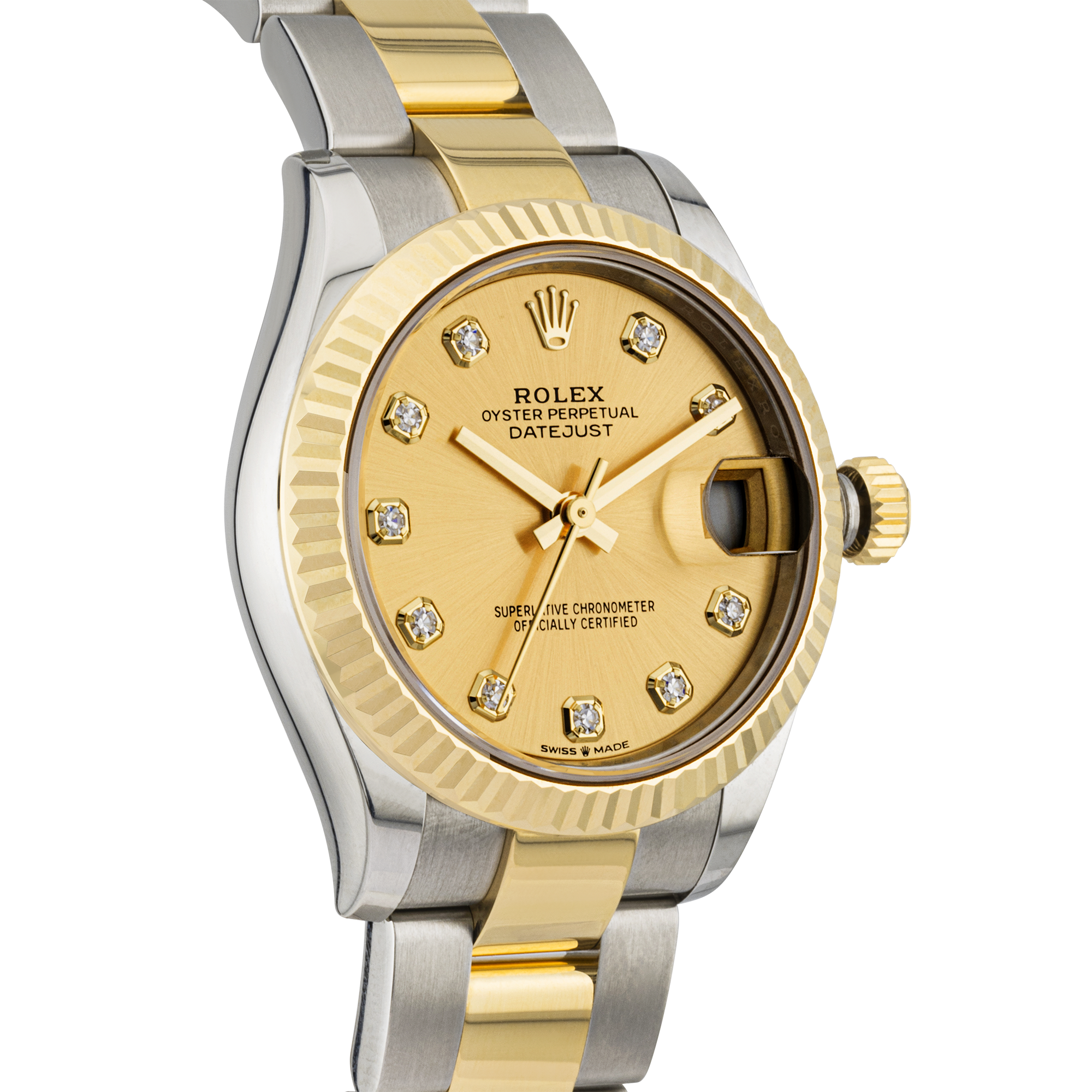 Rolex Datejust 31mm Two-Tone Champagne Diamond Dial Ladies Watch