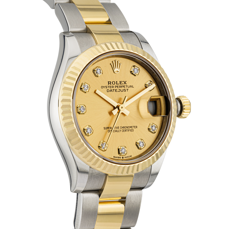 Rolex Datejust 31mm Two-Tone Champagne Diamond Dial Ladies Watch