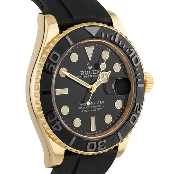 Pre-Owned Rolex Yacht-Master 42mm 18ct Yellow Gold Rubber Strap Watch (2023) - Berry's Jewellers