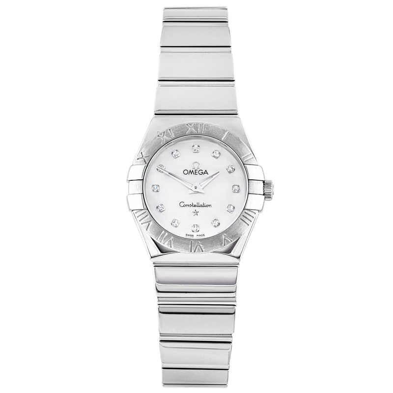 Pre-Owned OMEGA Constellation 27mm Mother of Pearl Diamond Dial Watch (2011) - Berry's Jewellers