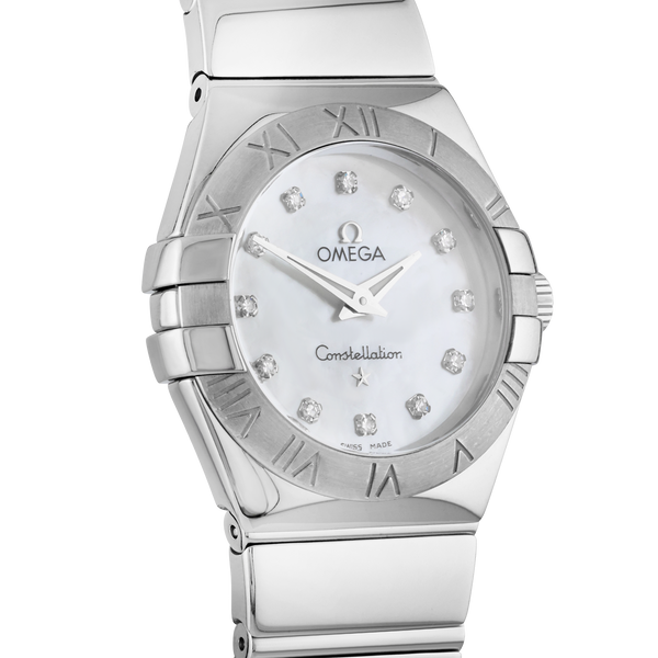 Pre-Owned OMEGA Constellation 27mm Mother of Pearl Diamond Dial Watch (2011) - Berry's Jewellers