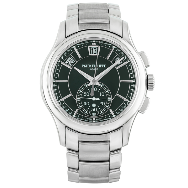 Pre-Owned Patek Philippe Complications Flyback Chronograph Green Dial Watch (2021) - Berry's Jewellers
