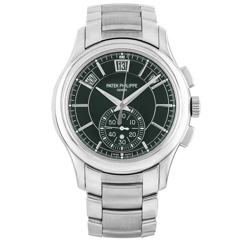Pre-Owned Patek Philippe Complications Flyback Chronograph Green Dial Watch (2021) - Berry's Jewellers