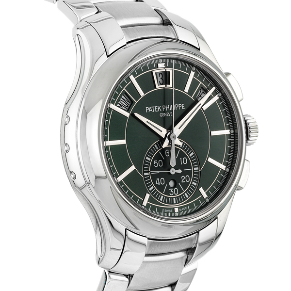 Pre-Owned Patek Philippe Complications Flyback Chronograph Green Dial Watch (2021) - Berry's Jewellers