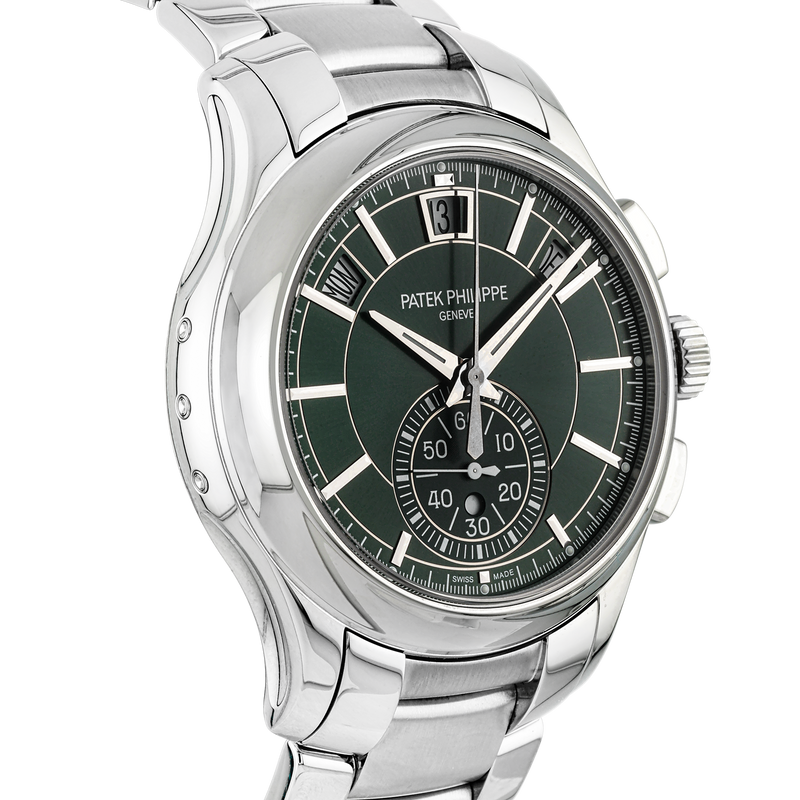 Pre-Owned Patek Philippe Complications Flyback Chronograph Green Dial Watch (2021) - Berry's Jewellers