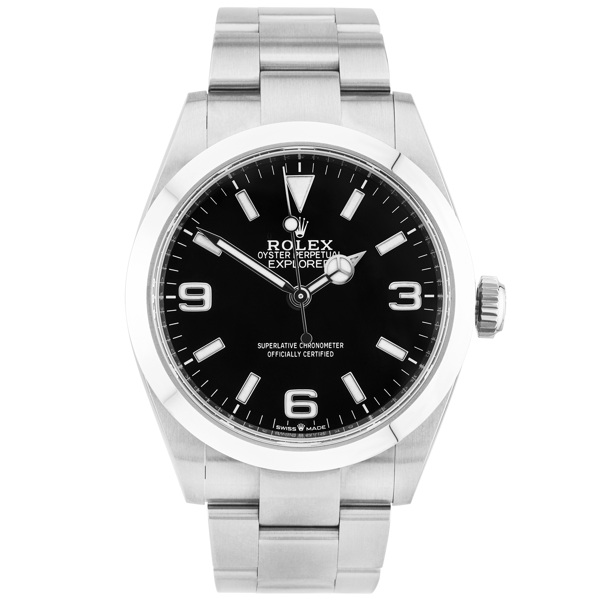 Rolex Explorer I 40mm Steel Black Dial Automatic Bracelet Watch (2023)