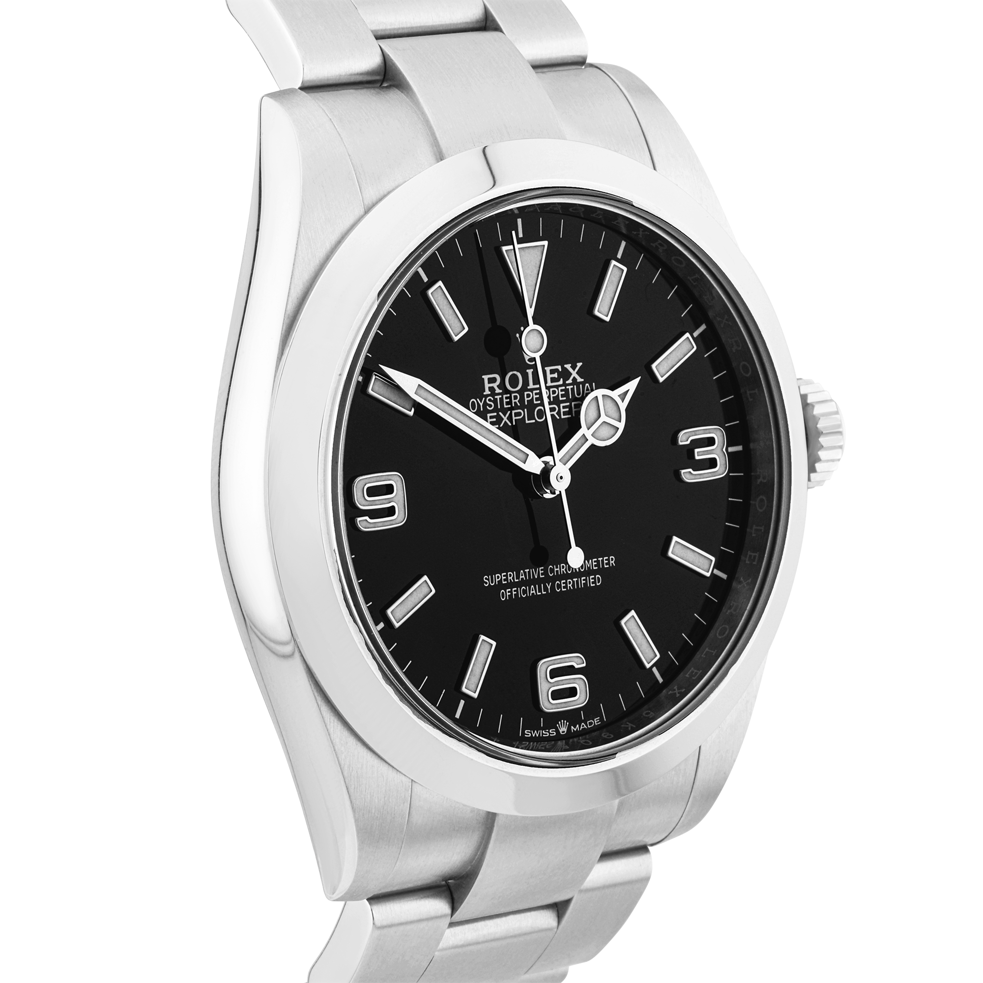 Rolex Explorer I 40mm Steel Black Dial Automatic Bracelet Watch (2023)