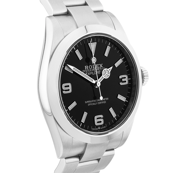 Rolex Explorer I 40mm Steel Black Dial Automatic Bracelet Watch (2023)