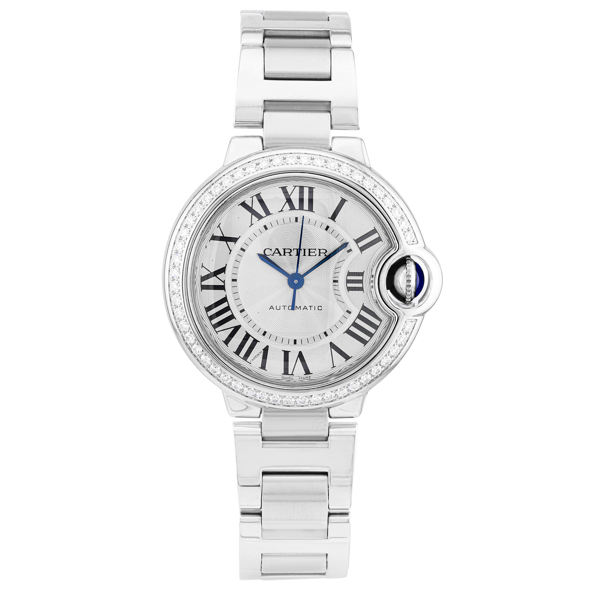 Cartier Ballon Bleu 33mm Diamond Bezel Ladies Watch (2020)