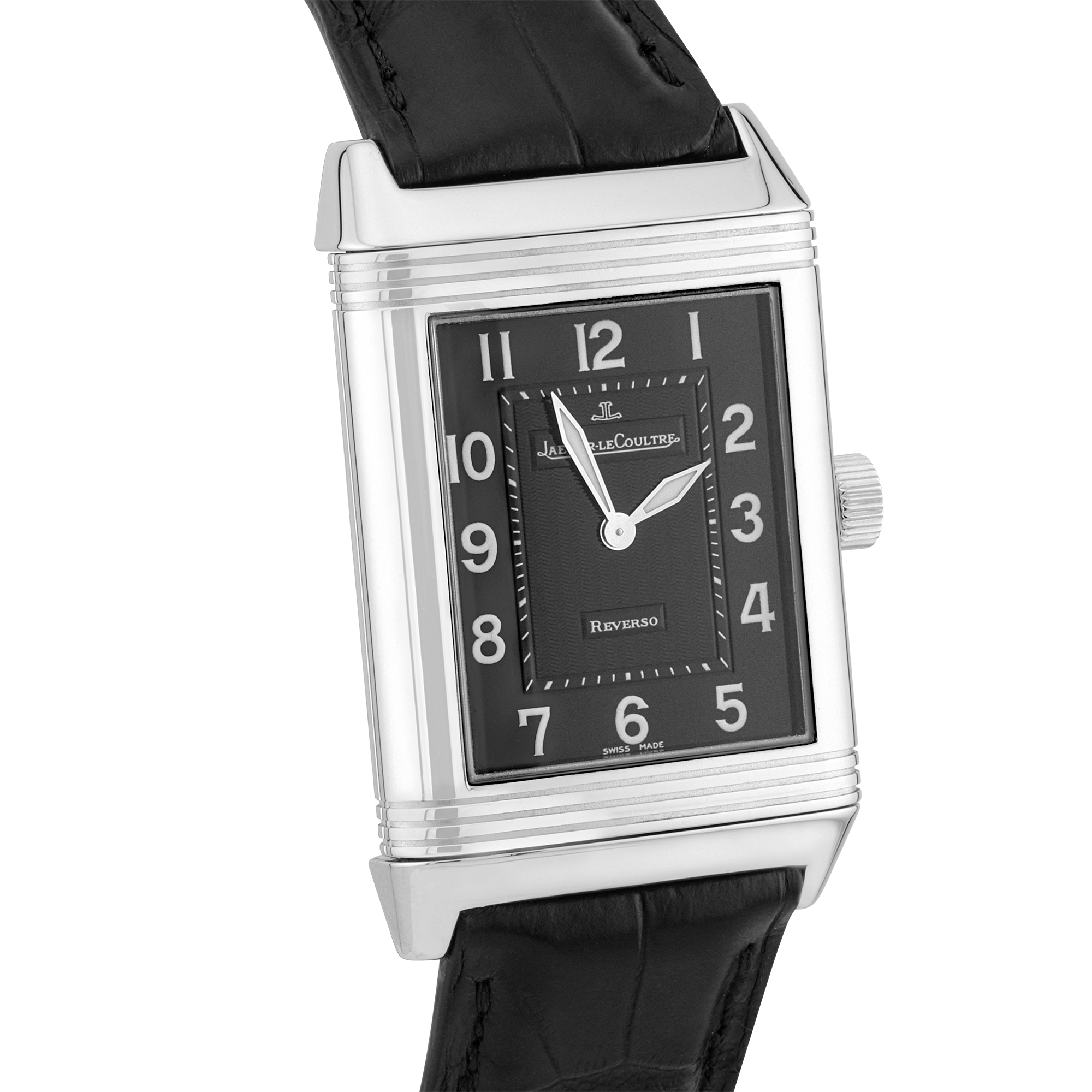 Jaeger LeCoultre Reverso Grand Taille Black Dial Quartz Watch