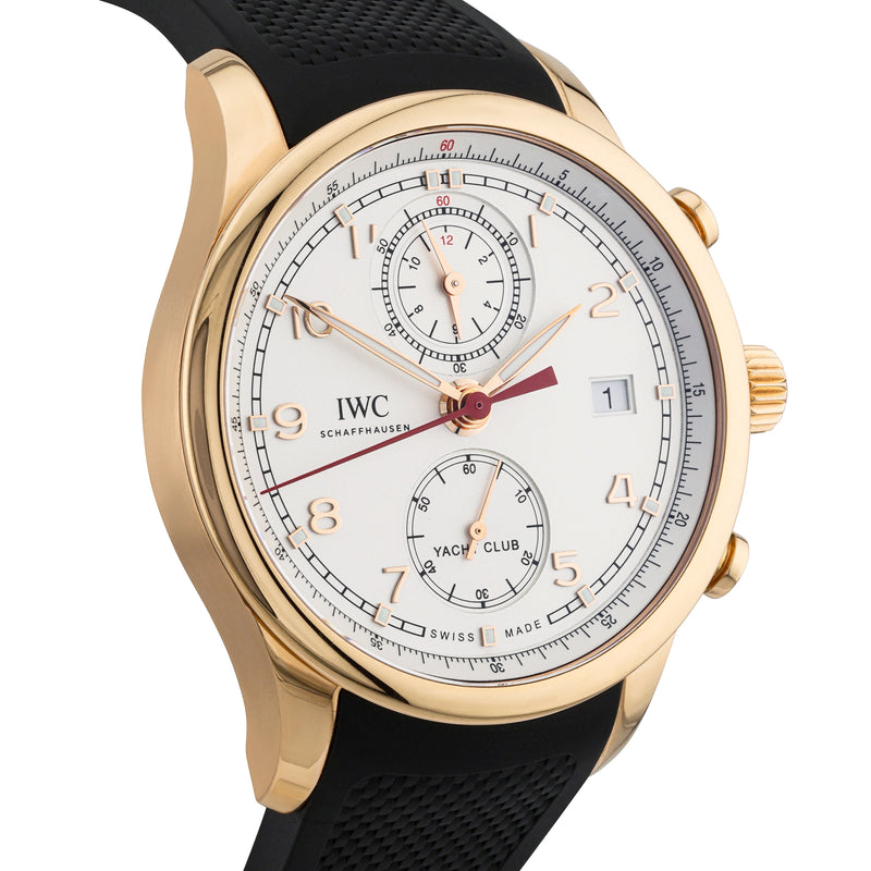 Pre-Owned IWC Schaffhausen Portugieser Yacht Club 18ct Rose Gold Watch (2016) - Berry's Jewellers