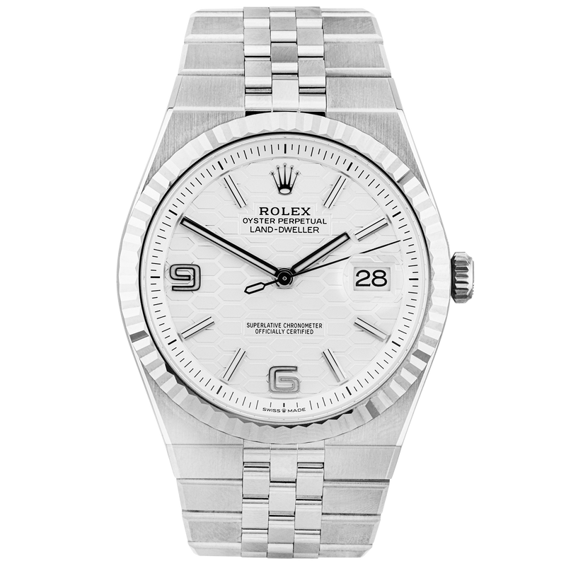 Pre-Owned Rolex Land-Dweller 40mm Steel & 18ct White Gold Bracelet Watch (2025) - Berry's Jewellers