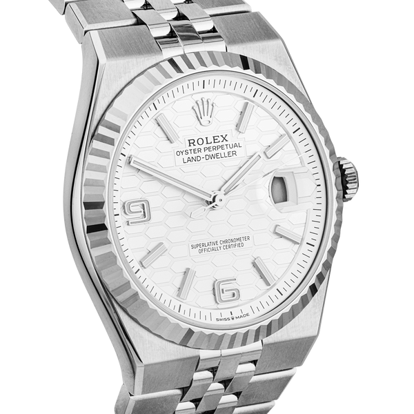 Pre-Owned Rolex Land-Dweller 40mm Steel & 18ct White Gold Bracelet Watch (2025) - Berry's Jewellers