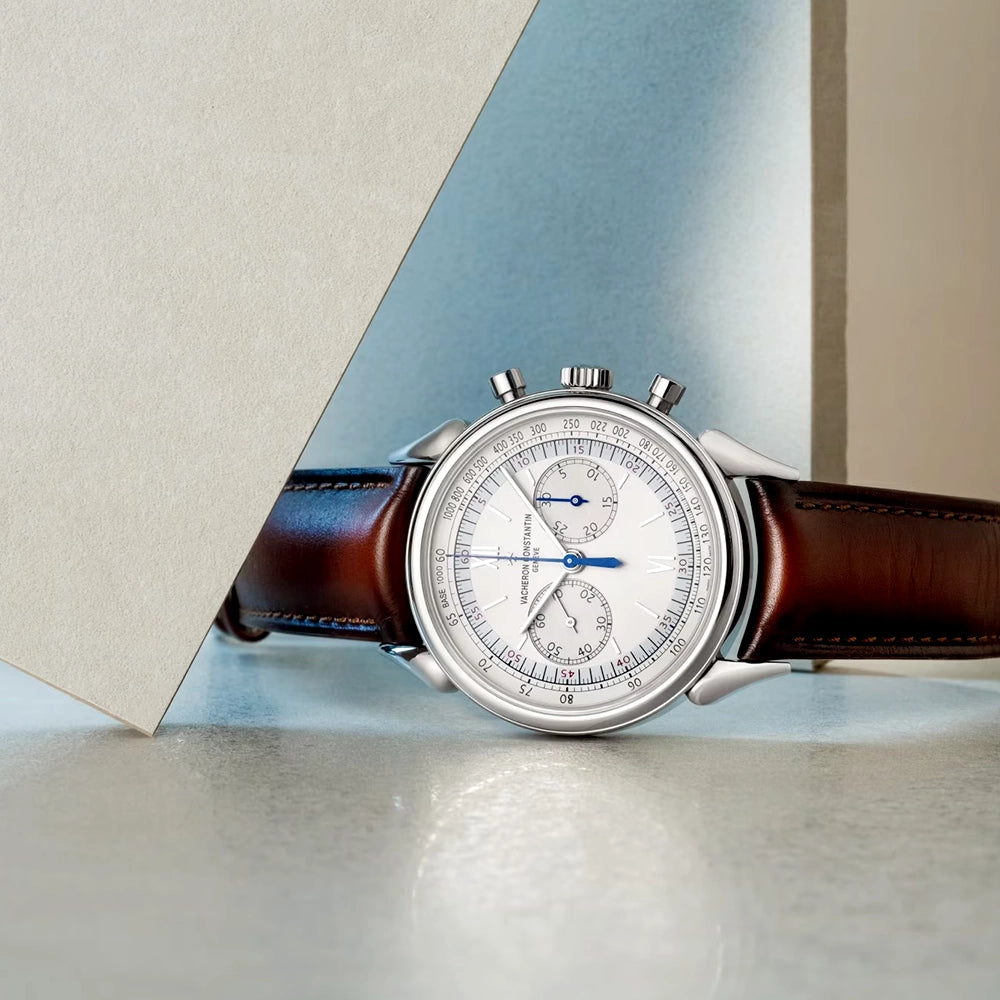 Vacheron Constantin Historiques Cornes De Vache 1955 Silver Dial Chronograph Watch - Berry's Jewellers