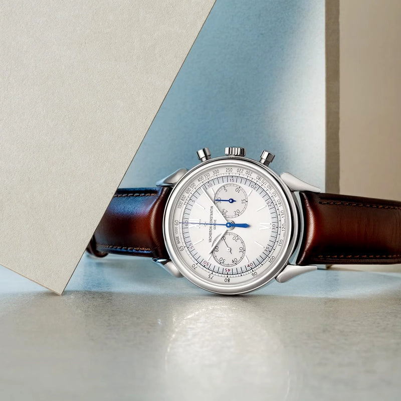 Vacheron Constantin Historiques Cornes De Vache 1955 Silver Dial Chronograph Watch - Berry's Jewellers