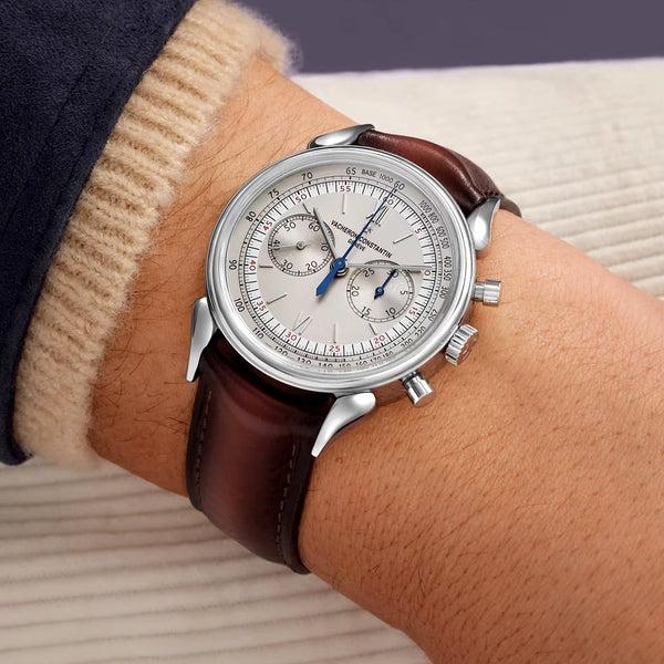 Vacheron Constantin Historiques Cornes De Vache 1955 Silver Dial Chronograph Watch - Berry's Jewellers
