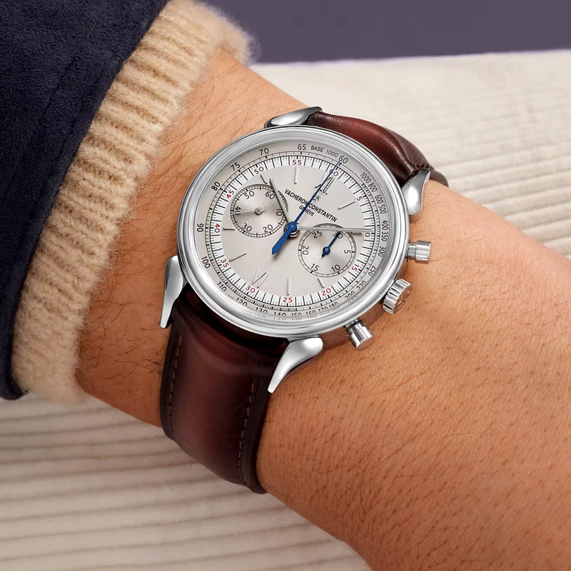 Vacheron Constantin Historiques Cornes De Vache 1955 Silver Dial Chronograph Watch - Berry's Jewellers