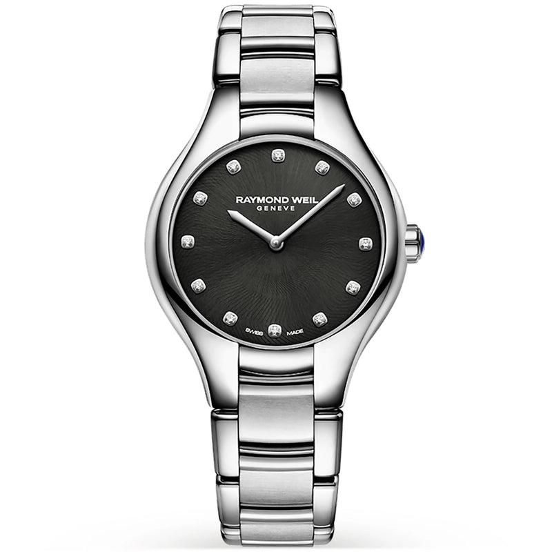 Raymond Weil Noemia 32mm Black Dial Diamond Dot Quartz Bracelet Watch - Berry's Jewellers