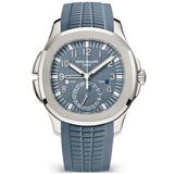 Patek Philippe Aquanaut Travel Time 40.8mm 18ct White Gold Blue Dial Mens Watch - Berry's Jewellers