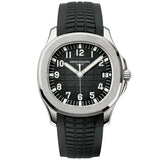 Patek Philippe Aquanaut Date 40.8mm Steel Black Dial Mens Rubber Strap Watch - Berry's Jewellers