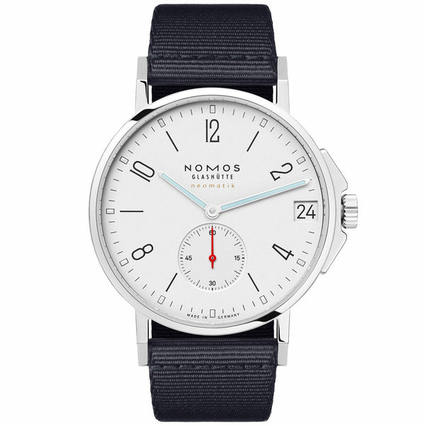 NOMOS Glashütte Ahoi Neomatik 38mm Date White Dial Sky Automatic Watch - Berry's Jewellers