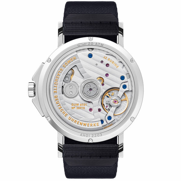 NOMOS Glashütte Ahoi Neomatik 38mm Date White Dial Sky Automatic Watch - Berry's Jewellers