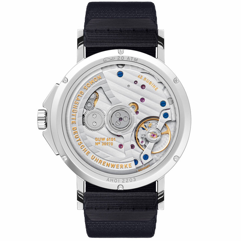 NOMOS Glashütte Ahoi Neomatik 38mm Date White Dial Sky Automatic Watch - Berry's Jewellers