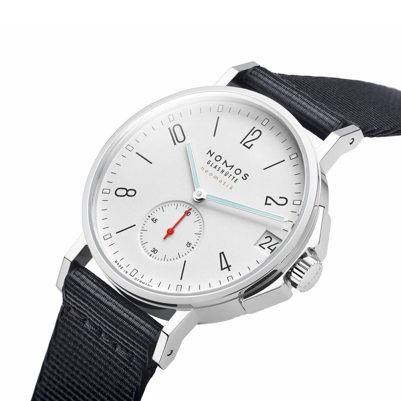 NOMOS Glashütte Ahoi Neomatik 38mm Date White Dial Sky Automatic Watch - Berry's Jewellers