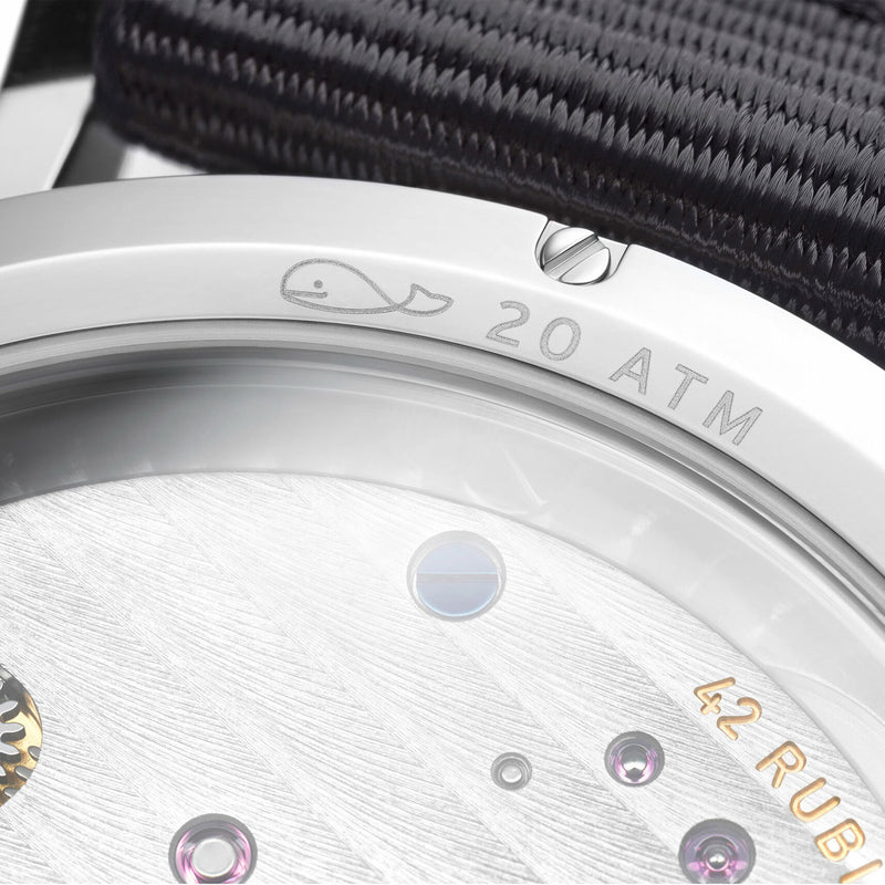 NOMOS Glashütte Ahoi Neomatik 38mm Date White Dial Sky Automatic Watch - Berry's Jewellers