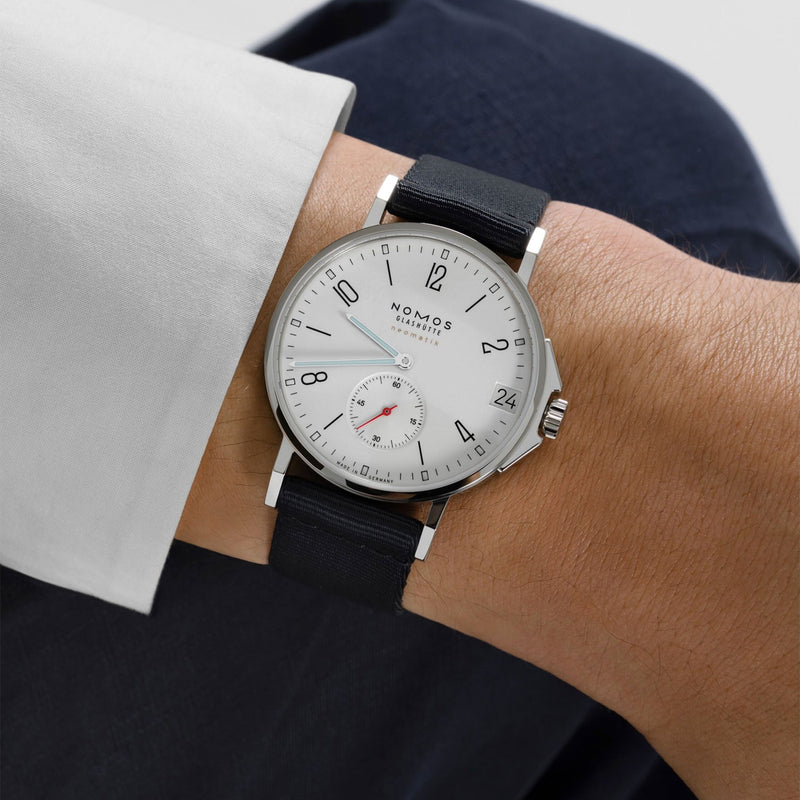 NOMOS Glashütte Ahoi Neomatik 38mm Date White Dial Sky Automatic Watch - Berry's Jewellers