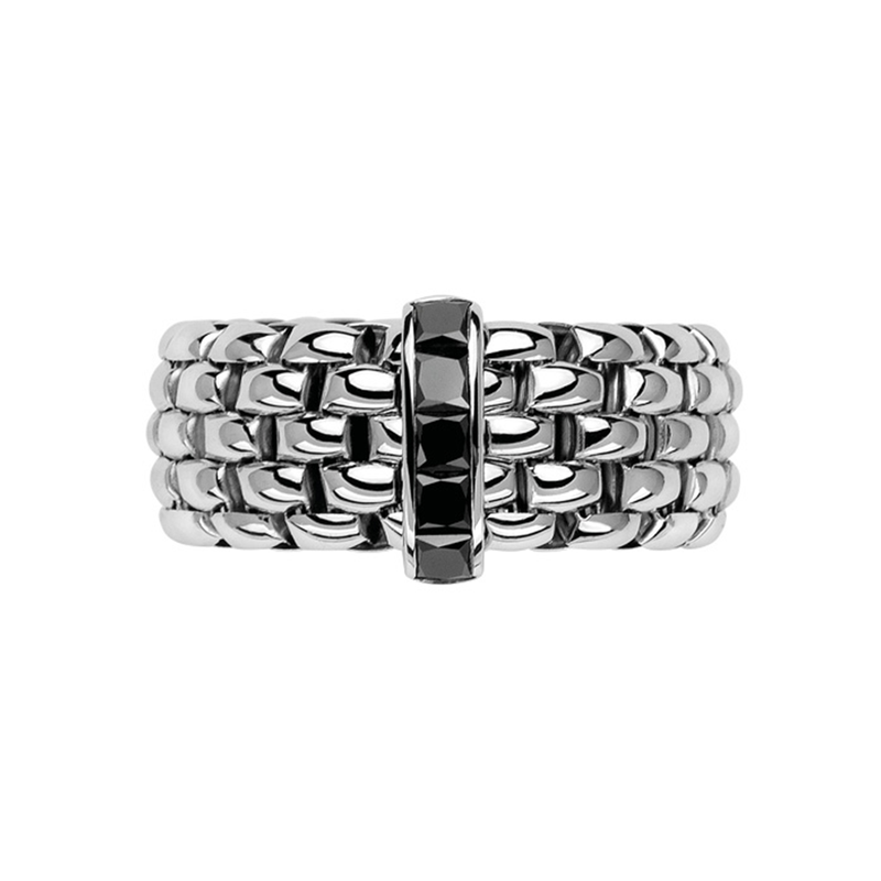 Panorama 18ct White Gold & Black Diamond Ring