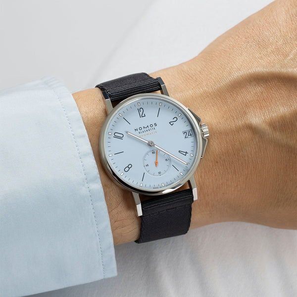 NOMOS Glashütte Ahoi Neomatik 38mm Date Sky Dial Sky Automatic Watch - Berry's Jewellers