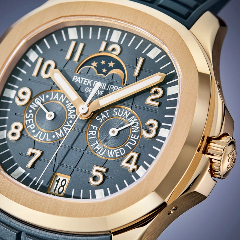 Aquanaut Annual Calendar 40mm 18ct Rose Gold Blue Dial Watch