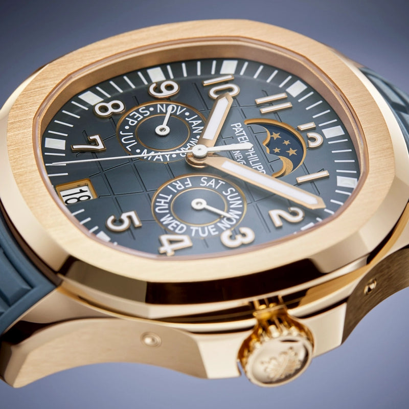 Aquanaut Annual Calendar 40mm 18ct Rose Gold Blue Dial Watch