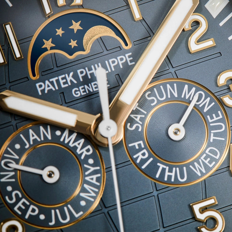 Aquanaut Annual Calendar 40mm 18ct Rose Gold Blue Dial Watch