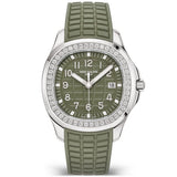 Aquanaut Luce 38.8mm Steel Khaki Green Dial Diamond Set Strap Watch 5267A/200A-011