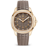 Aquanaut Luce 38.8mm 18ct Rose Gold Brown Dial Diamond Set Watch 5268/200R-010