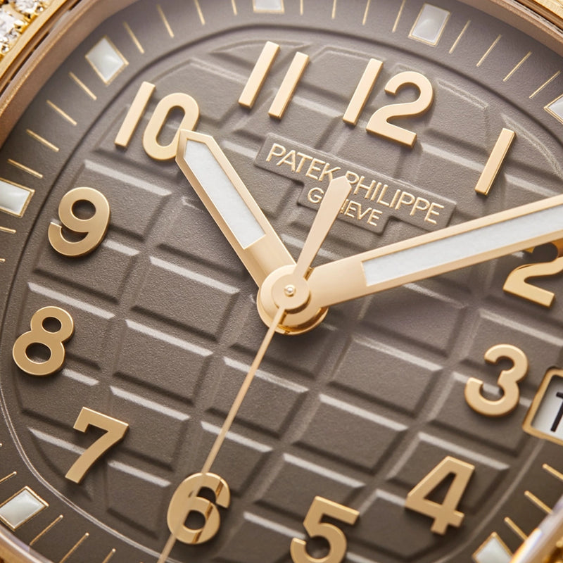 Aquanaut Luce 38.8mm 18ct Rose Gold Brown Dial Diamond Set Watch