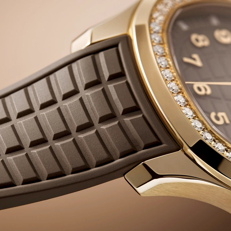 Aquanaut Luce 38.8mm 18ct Rose Gold Brown Dial Diamond Set Watch