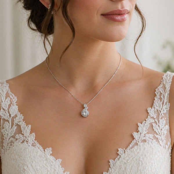 Berry's 18ct White Gold GIA Certificated Round Brilliant Cut And Marquise Diamond Fancy Swirl Pendant - Berry's Jewellers