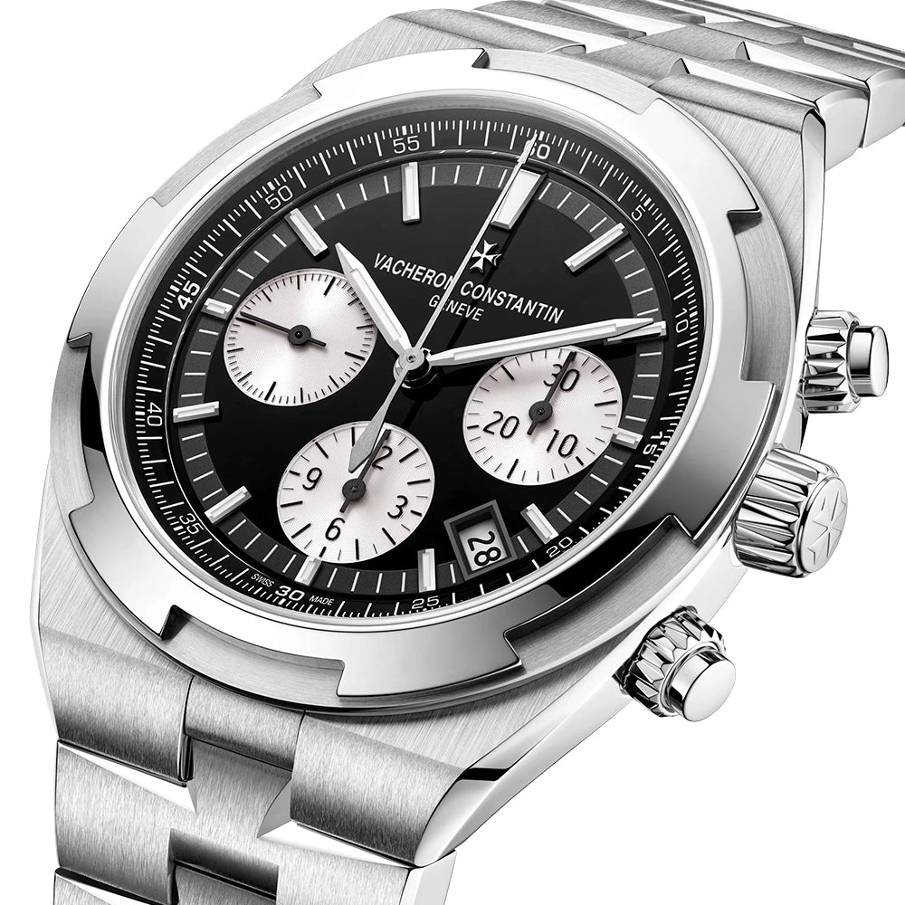 Vacheron Constantin Overseas Chronograph 42.5mm Steel Black Dial Automatic Mens Watch - Berry's Jewellers