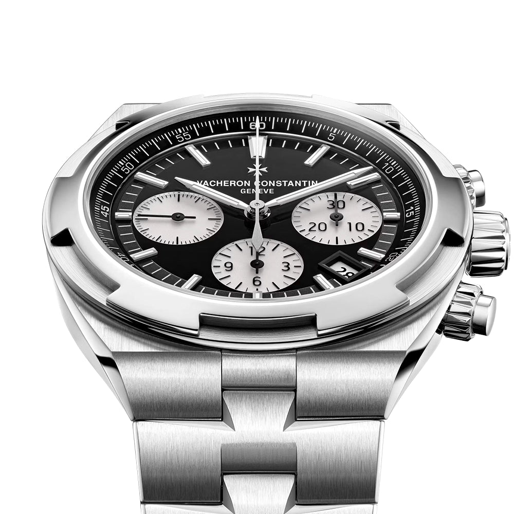 Vacheron Constantin Overseas Chronograph 42.5mm Steel Black Dial Automatic Mens Watch - Berry's Jewellers