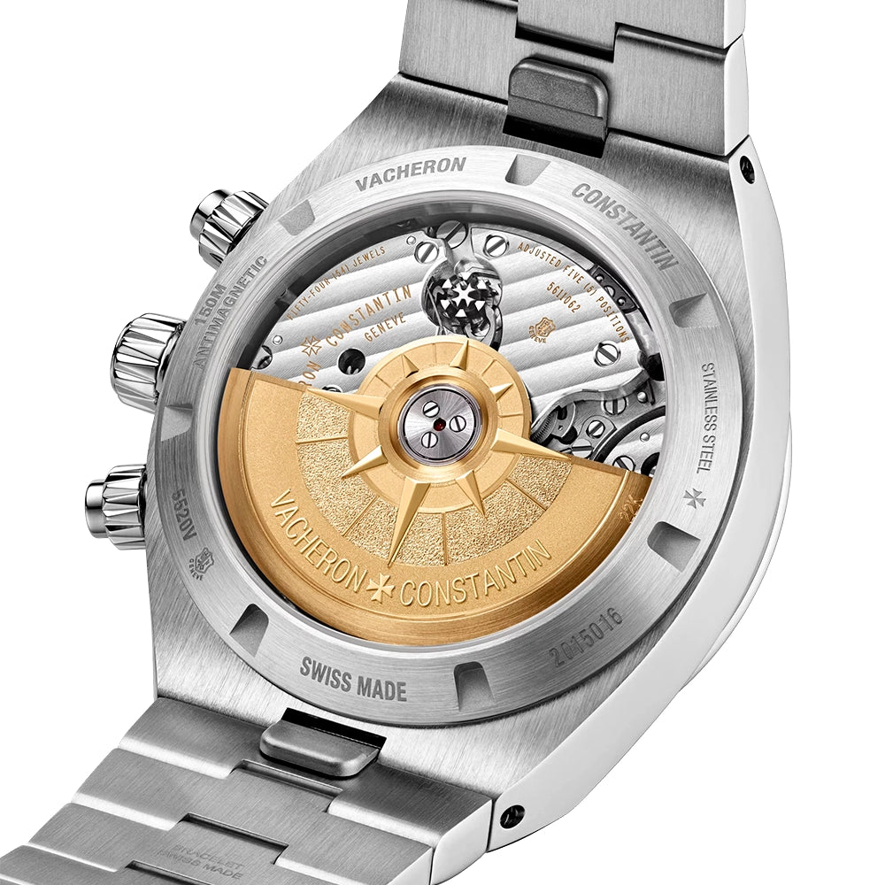 Vacheron Constantin Overseas Chronograph 42.5mm Steel Black Dial Automatic Mens Watch - Berry's Jewellers