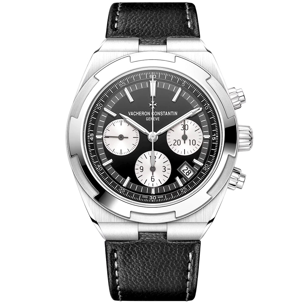 Vacheron Constantin Overseas Chronograph 42.5mm Steel Black Dial Automatic Mens Watch - Berry's Jewellers