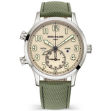 Patek Philippe Calatrava Pilot Travel Time 42mm 18ct White Gold Ivory Dial Watch - Berry's Jewellers